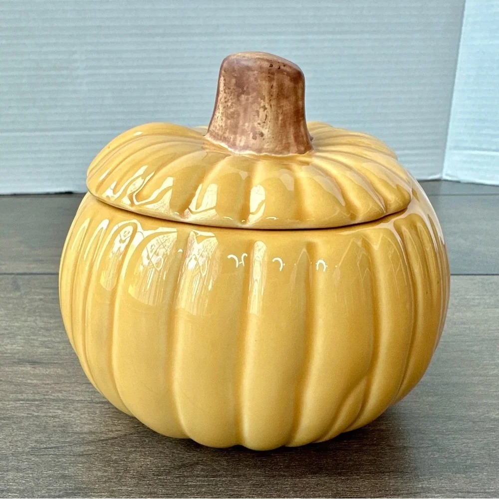 Williams Sonoma Harvest Pumpkin Individual Soup Bowl with matching Lid